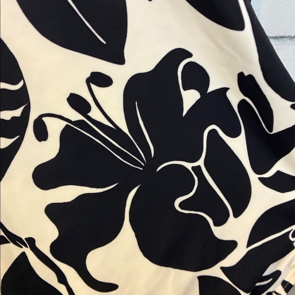 Boden NWT Palermo Ruffle V Swimsuit Black & White Nero/Oriental Bird US 8 Preppy - Picture 8 of 16